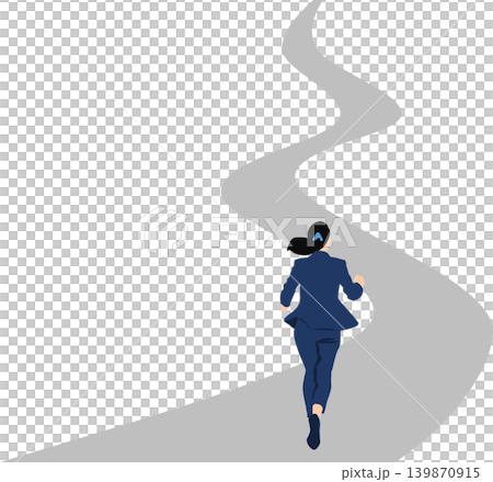 目標達成へのロードマップのイラスト 目標達成へのロードマップのイラスト 139870915