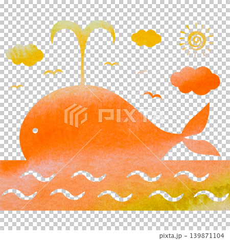 Beautiful watercolor whale icon image illustration Beautiful watercolor whale icon image illustration 139871104