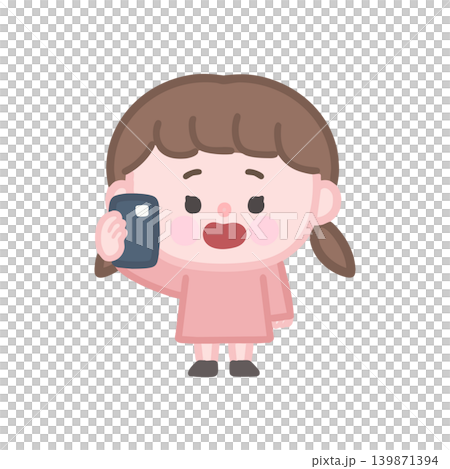 女孩打電話給智慧型手機 139871394