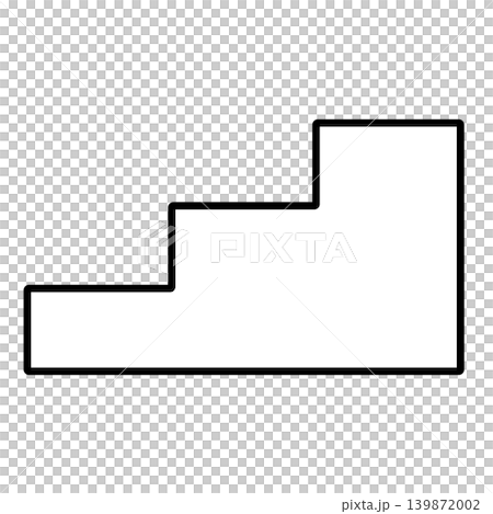 Stairs: Simple icon illustration of 3 steps 004 Stairs: Simple icon illustration of 3 steps 004 139872002