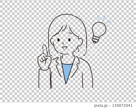 一幅描繪女白領突然靈光一閃的插圖。 一幅描繪女白領突然靈光一閃的插圖。 139872041
