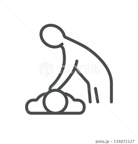 CPR Line Icon. Cardiopulmonary Resuscitation and Emergency First Aid Medical Symbol, Editable Stroke Vector Isolated on White Background. CPR Line Icon. Cardiopulmonary Resuscitation and Emergency First Aid Medical Symbol, Editable Stroke Vector Isolated on White Background. 139872127