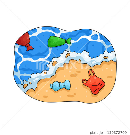 Illustration of water pollution Illustration of water pollution 139872709