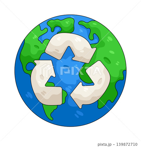 Illustration of earth recycle Illustration of earth recycle 139872710