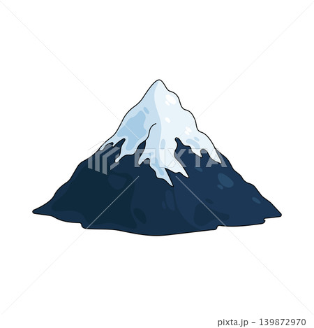 Illustration of snowy mountain Illustration of snowy mountain 139872970