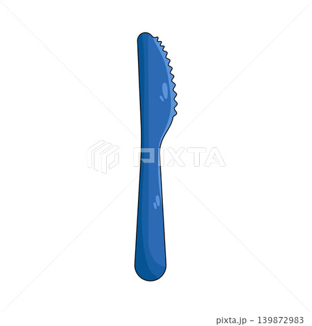 Illustration of plastic knife 139872983