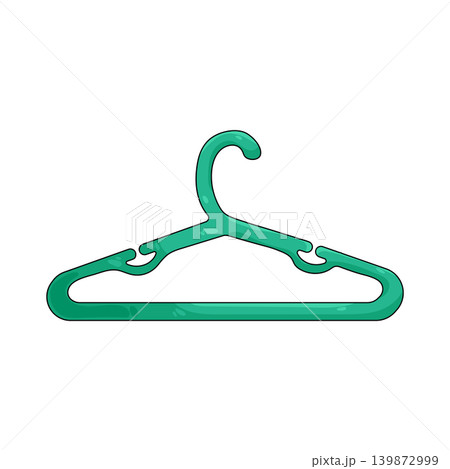 Illustration of plastic hanger 139872999