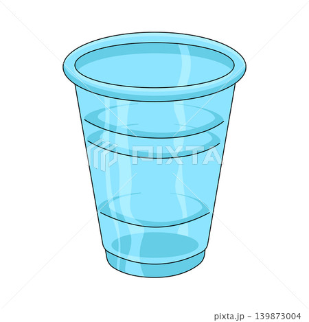 Illustration of plastic cup Illustration of plastic cup 139873004