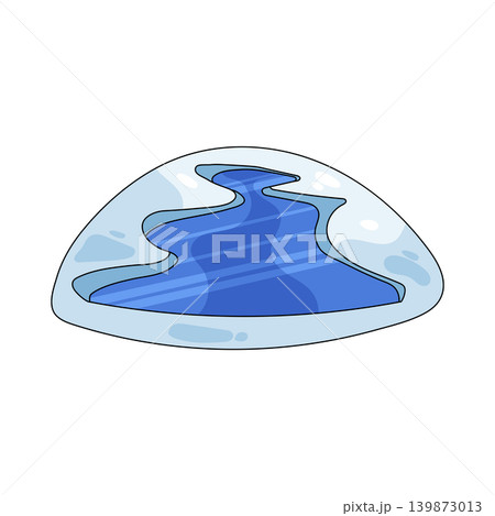 Illustration of ice river Illustration of ice river 139873013