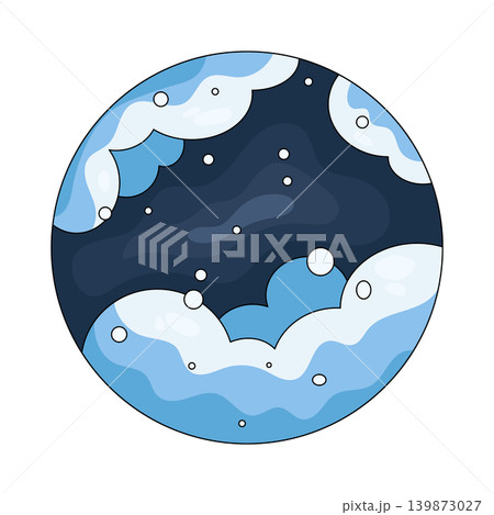 Illustration of snowy sky Illustration of snowy sky 139873027