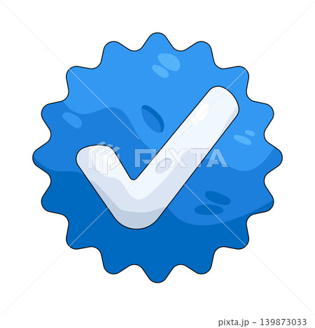 Illustration of verified badge Illustration of verified badge 139873033