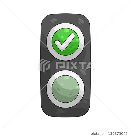 Illustration of traffic light with check mark Illustration of traffic light with check mark 139873045