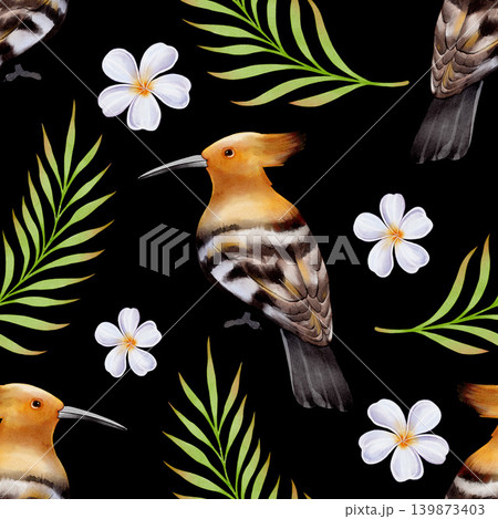 Tropical bird seamless pattern Tropical bird seamless pattern 139873403
