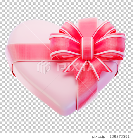 Valentine, love gift box, 3d render icon 139873591