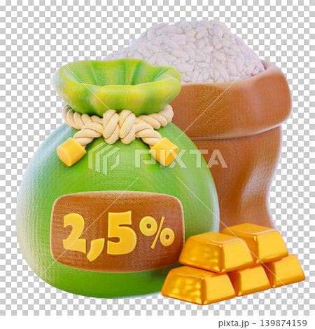 Zakat 3d render icon 139874159