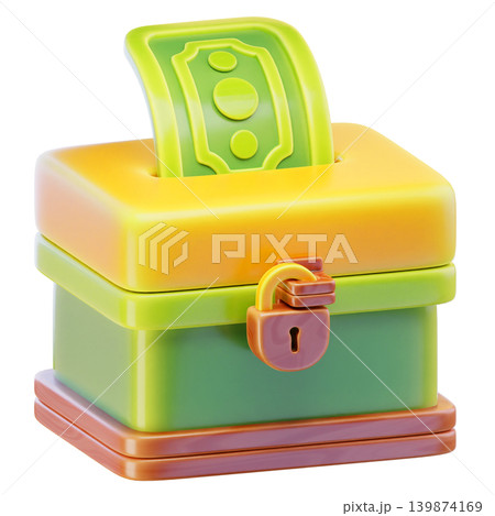 Charity Box 3d render icon 139874169