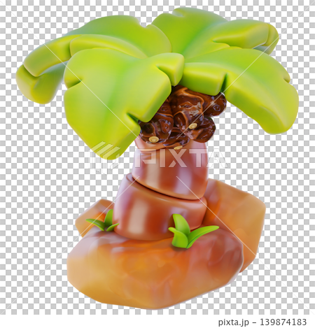 dates palm tree 3d render icon dates palm tree 3d render icon 139874183