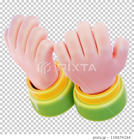 pray hand 3d render icon 139874184