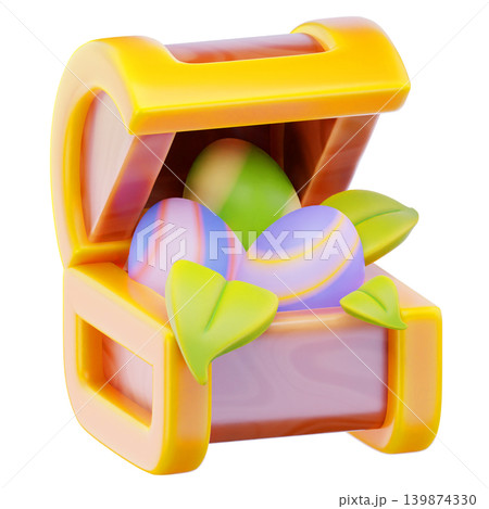 egg crate 3d render icon, easter illustration 139874330