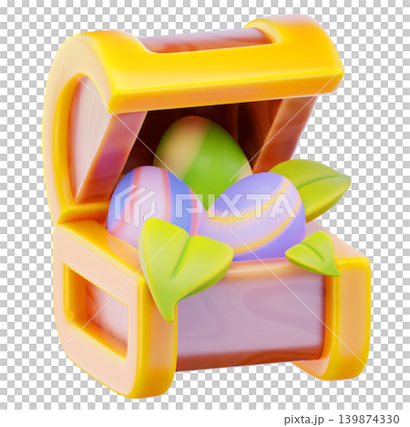 egg crate 3d render icon, easter illustration 139874330