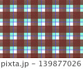 茶色×水色のチェック 139877026