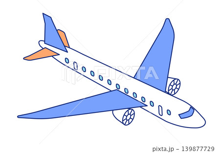 シンプルな飛行機のアイソメトリックイラストアイコン 139877729