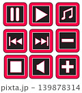 icon play stop music song video 139878314
