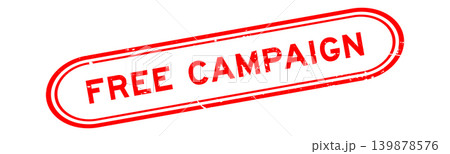 Grunge red free campaign word rubber seal stamp on white background Grunge red free campaign word rubber seal stamp on white background 139878576