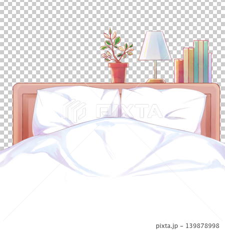 Pillows and blankets for a double bed, headboard Pillows and blankets for a double bed, headboard 139878998