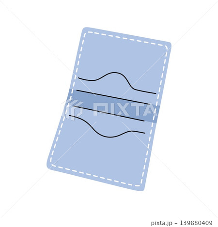 Blue travel cardholder or wallet for documents and credit cards isolated on white 139880409