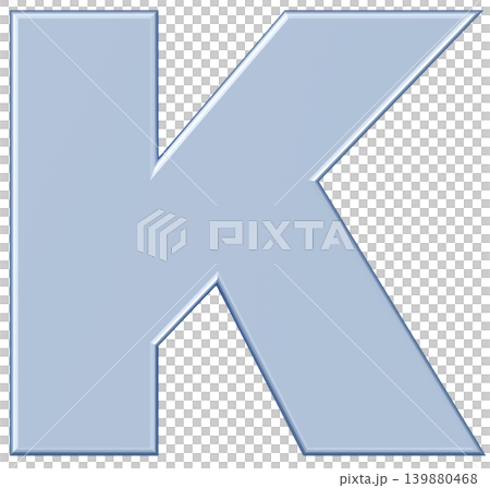 3D素材_アルファベット_K_銀 139880468