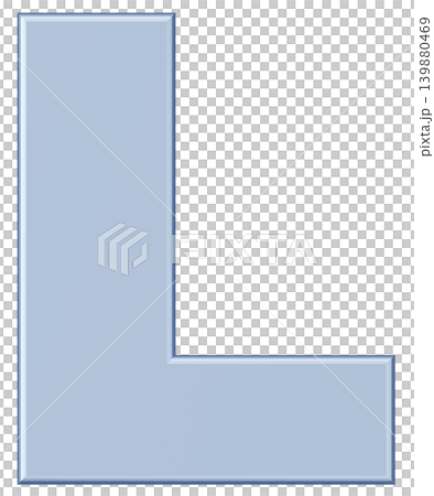 3D素材_アルファベット_L_銀 3D素材_アルファベット_L_銀 139880469
