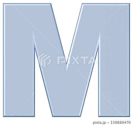 3D素材_アルファベット_M_銀 3D素材_アルファベット_M_銀 139880470