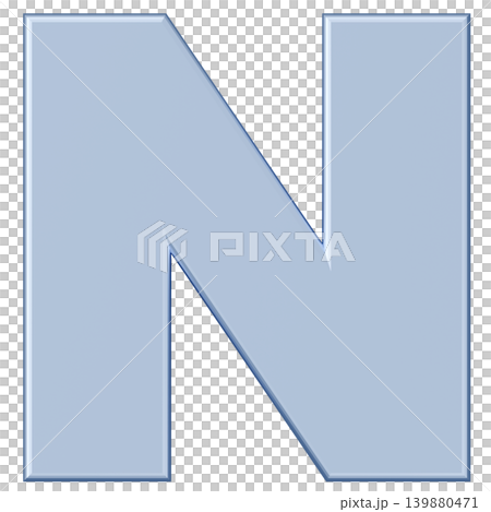 3D Material_Alphabet_N_Silver 3D Material_Alphabet_N_Silver 139880471