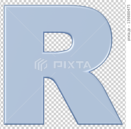 3D Material_Alphabet_R_Silver 3D Material_Alphabet_R_Silver 139880475