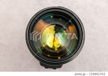 Close-up of Camera Lens with Colorful Reflections Close-up of Camera Lens with Colorful Reflections 139881352