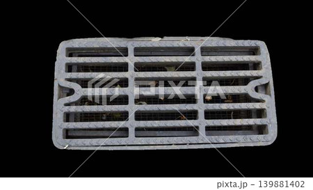 Grate for storm drain inlet, cut out 139881402