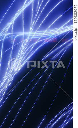Abstract blue glowing data streams with dotted light lines, representing technology, networks, communication, and futuristic digital motion. Abstract blue glowing data streams with dotted light lines, representing technology, networks, communication, and futuristic digital motion. 139882972