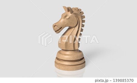 Strategic Chess Knight Leadership Concept 3d render. Strategic Chess Knight Leadership Concept 3d render. 139885370