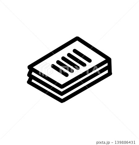 積み重なった書類のアイコン素材、資料・情報・データ・文書のイメージ 積み重なった書類のアイコン素材、資料・情報・データ・文書のイメージ 139886431