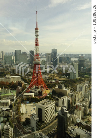 麻布台ヒルズ展望室から見た東京タワー 麻布台ヒルズ展望室から見た東京タワー 139886526