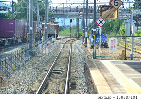 JR東日本東北本線、盛岡駅から一ノ関駅までの風景 139887101