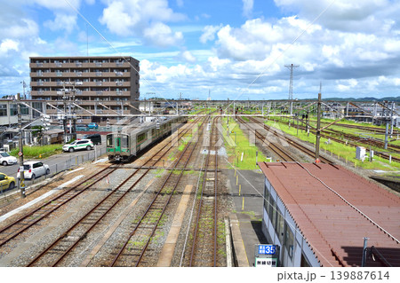 JR東日本東北本線、田尻駅から小牛田駅までの風景 JR東日本東北本線、田尻駅から小牛田駅までの風景 139887614