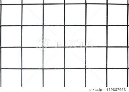 partition steel grating isolated on white background partition steel grating isolated on white background 139887668