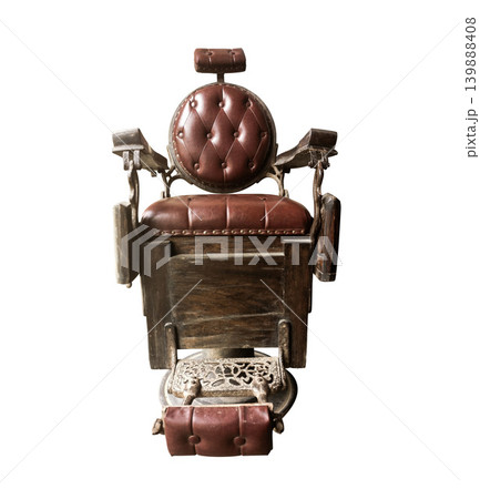Vintage Barber Chair Isolated On white Background 139888408