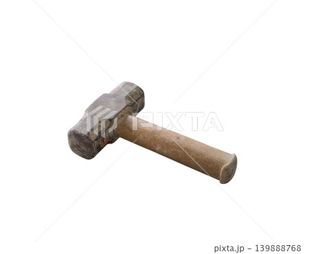 Old hammer For the construction isolated on white background 139888768