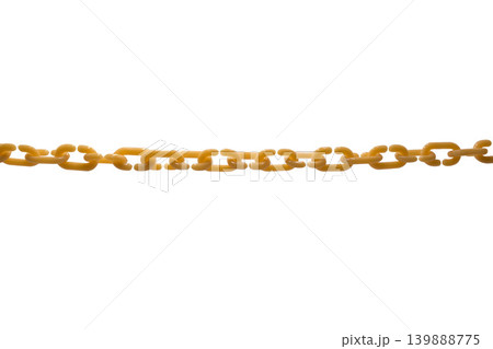 Pastel color of plastic chains isolated on white background Pastel color of plastic chains isolated on white background 139888775