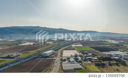 April 26 2026 Hakodate Hokuto Aerial View With Shinkansen Railway April 26 2026 Hakodate Hokuto Aerial View With Shinkansen Railway 139889706