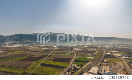 April 26 2026 Hakodate Hokuto Aerial View With Shinkansen Railway April 26 2026 Hakodate Hokuto Aerial View With Shinkansen Railway 139889708