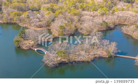 April 26 2026 Onumakoen Lake With Komagatake Mountain Aerial 139889735